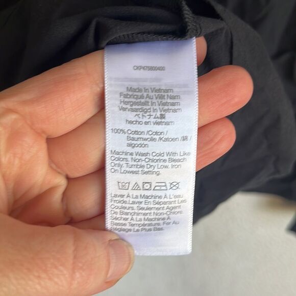 Madewell Shirt Womens Small Black Double Pocket Button Down Oversized - Picture 7 of 10